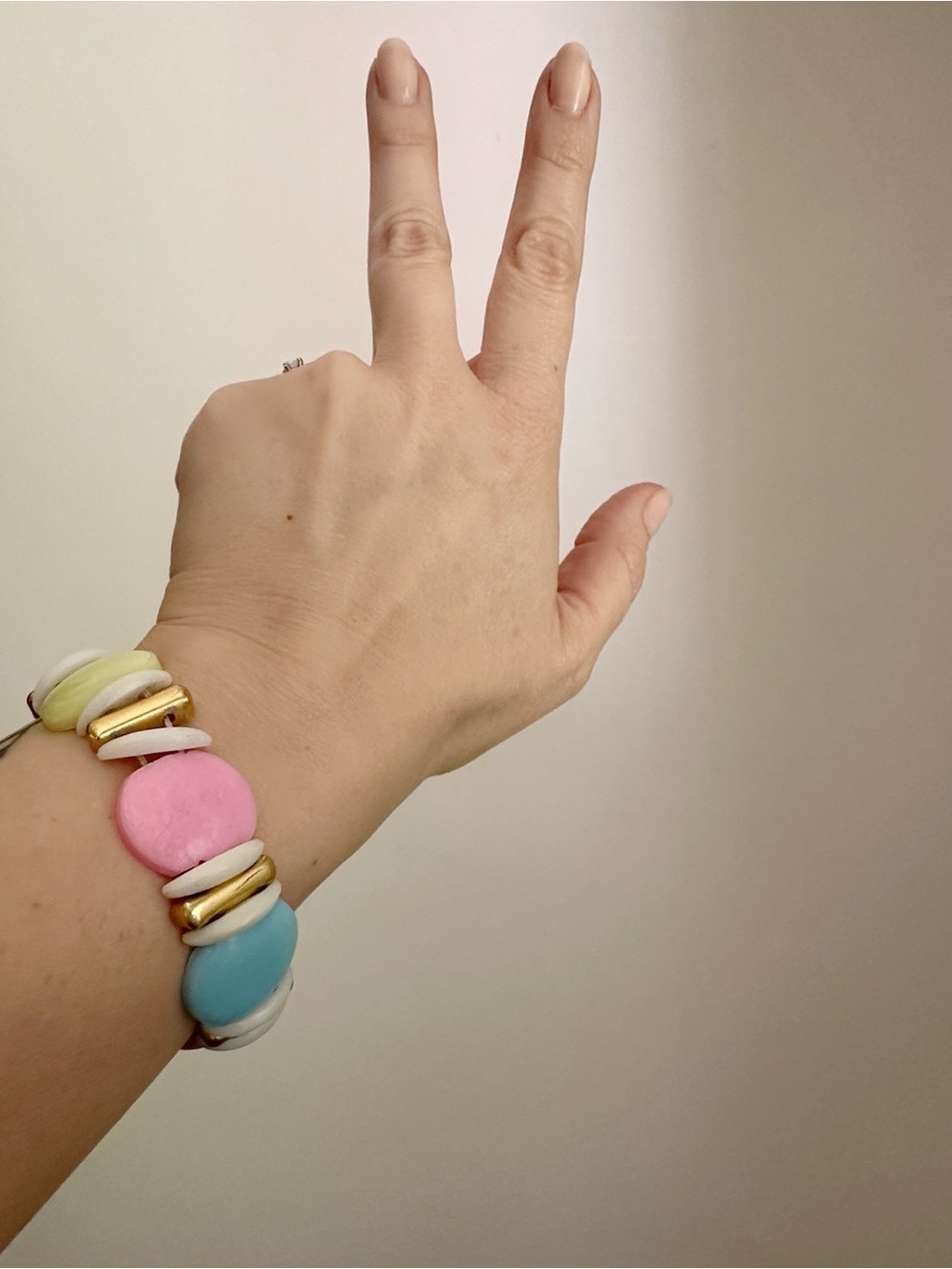Colorful Pastel Bead Stretch Bracelet